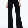 Alice and Olivia TEENY SATIN BOOTCUT PANT BLACK*CLOTHING | CLOTHING