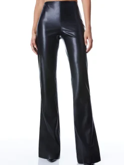 Alice and Olivia TEENY VEGAN LEATHER SIDE SLIT PANT *FEATURED SHOPS | FEATURED SHOPS | CLOTHING