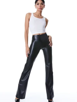 Alice and Olivia TEENY VEGAN LEATHER SIDE SLIT PANT *FEATURED SHOPS | FEATURED SHOPS | CLOTHING