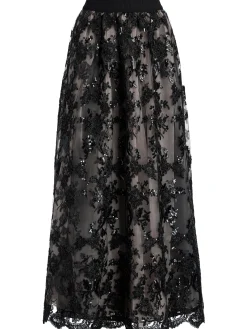 Alice and Olivia TINA EMBELLISHED GOWN SKIRT BLACK*CLOTHING
