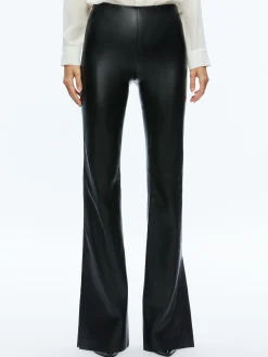 Alice and Olivia TINA VEGAN LEATHER SPLIT HEM PANT BLACK*FEATURED SHOPS | FEATURED SHOPS | FEATURED SHOPS | FEATURED SHOPS | CLOTHING