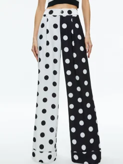 Alice and Olivia TOMASA CUFFED TROUSER FANTASY DOT COMBO LG*FEATURED SHOPS | CLOTHING