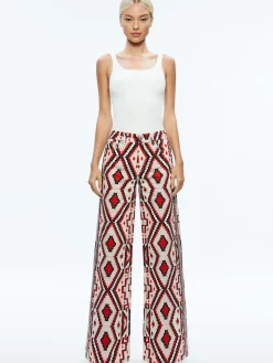 Alice and Olivia TRISH MID RISE BAGGY JEAN DREAM HOME BRIGHT RUBY*FEATURED SHOPS | CLOTHING | CLOTHING