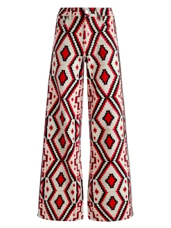 Alice and Olivia TRISH MID RISE BAGGY JEAN DREAM HOME BRIGHT RUBY*FEATURED SHOPS | CLOTHING | CLOTHING