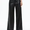 Alice and Olivia TRISH VEGAN LEATHER WIDE LEG PANT BLACK*FEATURED SHOPS | FEATURED SHOPS | CLOTHING