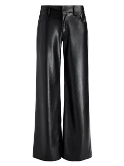 Alice and Olivia TRISH VEGAN LEATHER WIDE LEG PANT BLACK*FEATURED SHOPS | FEATURED SHOPS | CLOTHING