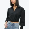 Alice and Olivia TRUDY CROPPED BUTTON DOWN *FEATURED SHOPS | CLOTHING