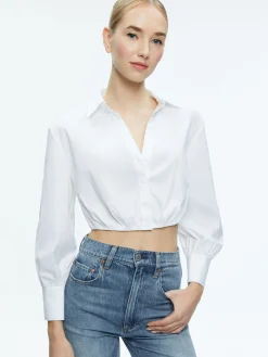 Alice and Olivia TRUDY CROPPED BUTTON DOWN *FEATURED SHOPS | CLOTHING