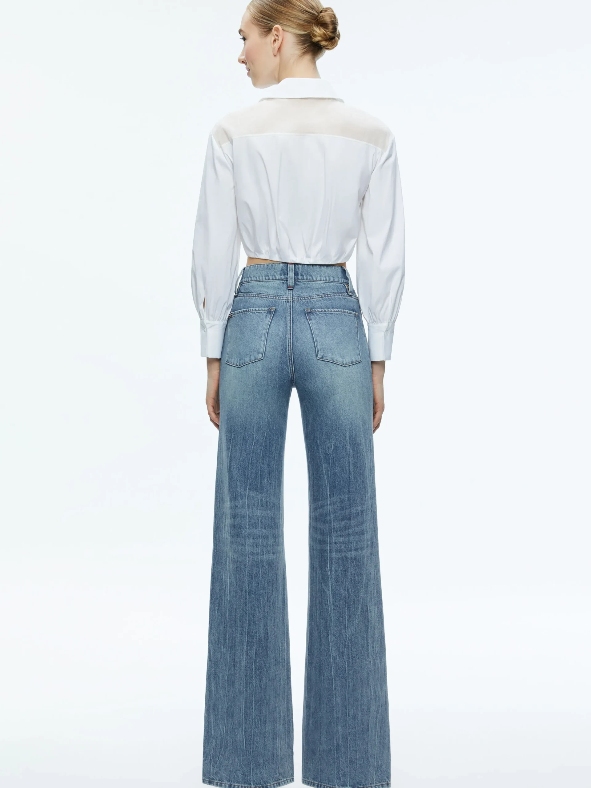 Alice and Olivia TRUDY CROPPED BUTTON DOWN *FEATURED SHOPS | CLOTHING