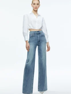 Alice and Olivia TRUDY CROPPED BUTTON DOWN *FEATURED SHOPS | CLOTHING