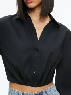 Alice and Olivia TRUDY CROPPED BUTTON DOWN *FEATURED SHOPS | CLOTHING
