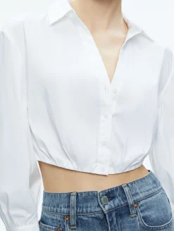 Alice and Olivia TRUDY CROPPED BUTTON DOWN *FEATURED SHOPS | CLOTHING
