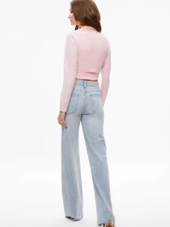 Alice and Olivia UMA LACE TRIM CARDIGAN PETAL*CLOTHING