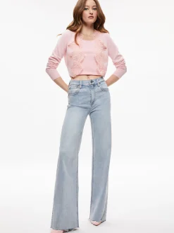 Alice and Olivia UMA LACE TRIM CARDIGAN PETAL*CLOTHING