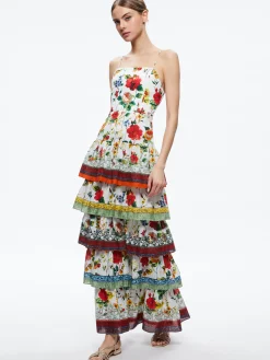 Alice and Olivia VALENCIA SPAGHETTI STRAP MAXI DRESS DEW FLORAL*DRESSES | DRESSES | CLOTHING