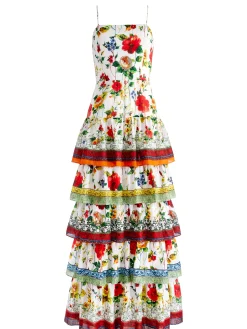 Alice and Olivia VALENCIA SPAGHETTI STRAP MAXI DRESS DEW FLORAL*DRESSES | DRESSES | CLOTHING