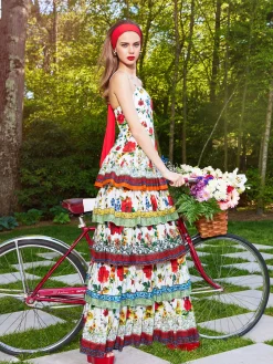 Alice and Olivia VALENCIA SPAGHETTI STRAP MAXI DRESS DEW FLORAL*DRESSES | DRESSES | CLOTHING