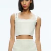 Alice and Olivia VICENTA EMBELLISHED STRUCTURED CORSET OFF WHITE MULTI*CLOTHING