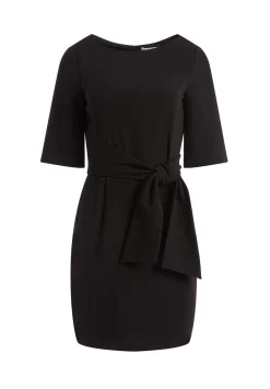 Alice and Olivia VIRGIL BOAT NK DRS W WRAP BELT BLACK*DRESSES | CLOTHING