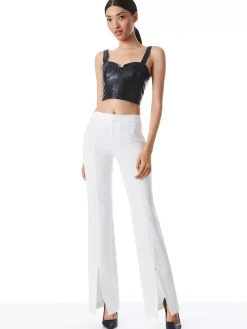 Alice and Olivia WALKER SLIM FRONT SLIT PANTS *FEATURED SHOPS | FEATURED SHOPS | CLOTHING