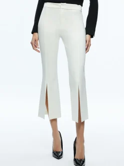 Alice and Olivia WALKER SLIT HEM PANT OFF WHITE*FEATURED SHOPS | CLOTHING | CLOTHING