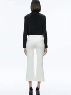 Alice and Olivia WALKER SLIT HEM PANT OFF WHITE*FEATURED SHOPS | CLOTHING | CLOTHING