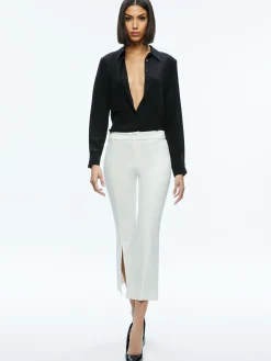 Alice and Olivia WALKER SLIT HEM PANT OFF WHITE*FEATURED SHOPS | CLOTHING | CLOTHING
