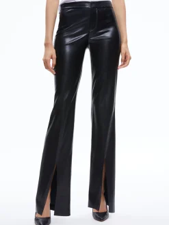 Alice and Olivia WALKER VEGAN LEATHER FRONT SLIT PANT *FEATURED SHOPS | FEATURED SHOPS | CLOTHING