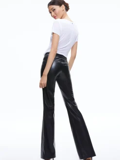 Alice and Olivia WALKER VEGAN LEATHER FRONT SLIT PANT *FEATURED SHOPS | FEATURED SHOPS | CLOTHING