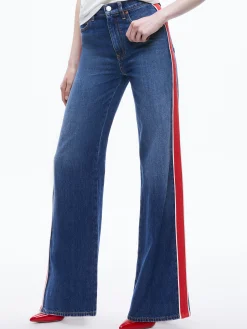 Alice and Olivia WEEZY SIDE STRIPE JEAN LOLA BLUE*FEATURED SHOPS | CLOTHING | CLOTHING