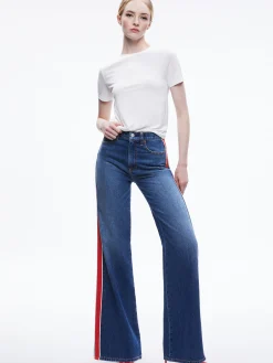 Alice and Olivia WEEZY SIDE STRIPE JEAN LOLA BLUE*FEATURED SHOPS | CLOTHING | CLOTHING