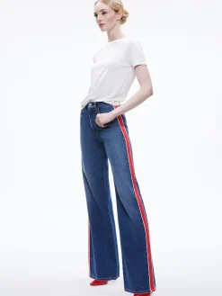 Alice and Olivia WEEZY SIDE STRIPE JEAN LOLA BLUE*FEATURED SHOPS | CLOTHING | CLOTHING