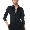 Alice and Olivia WILLA FITTED PLACKET TOP *FEATURED SHOPS | FEATURED SHOPS | CLOTHING