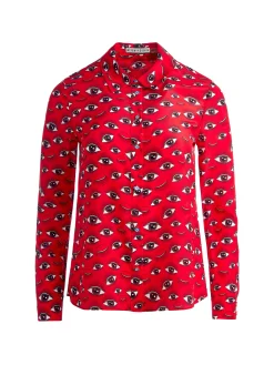 Alice and Olivia WILLA PLACKET TOP *CLOTHING