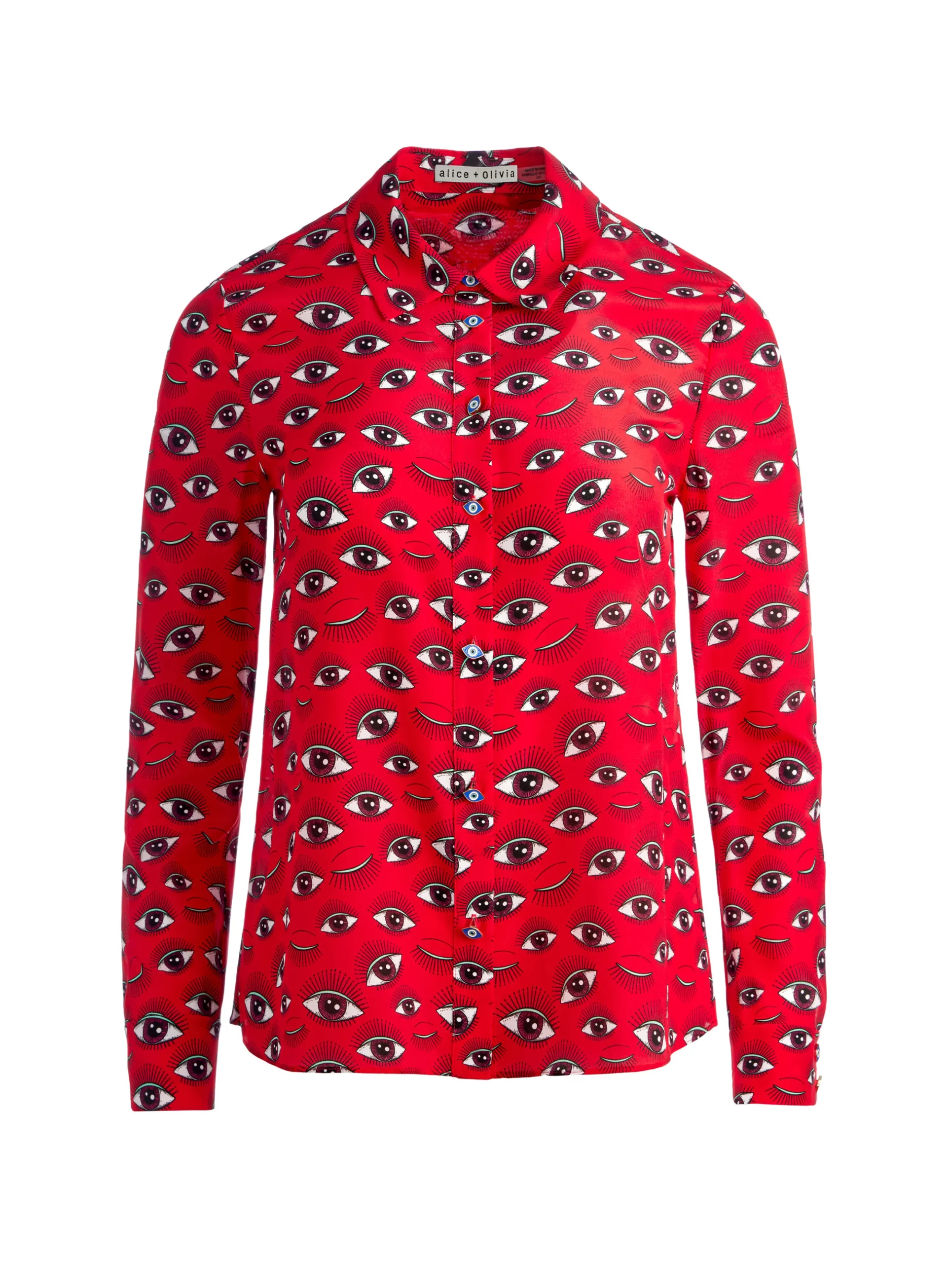 Alice and Olivia WILLA PLACKET TOP *CLOTHING