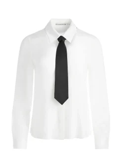 Alice and Olivia WILLA PLACKET TOP WITH TIE *CLOTHING