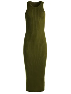 Alice and Olivia WRIGHT TIE BACK DRESS OLIVE*DRESSES | CLOTHING
