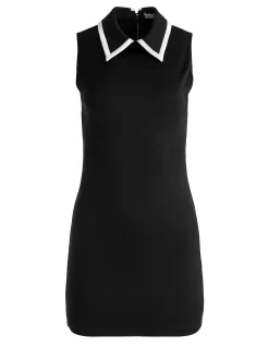Alice and Olivia WYNELL COLLARED MINI DRESS BLACK/OFF WHITE*FEATURED SHOPS | DRESSES | CLOTHING