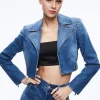 Alice and Olivia YARDLEY DENIM JACKET + TRISH MID RISE BAGGY JEAN *CLOTHING