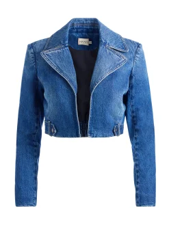 Alice and Olivia YARDLEY DENIM JACKET + TRISH MID RISE BAGGY JEAN *CLOTHING