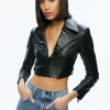 Alice and Olivia YARDLEY LEATHER CROPPED JACKET BLACK*FEATURED SHOPS | FEATURED SHOPS | CLOTHING